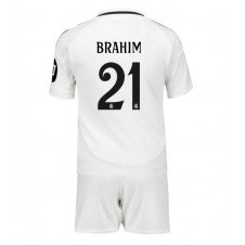 Real Madrid Brahim Diaz #21 Hjemmedraktsett Barn 2024-25 Kortermet (+ korte bukser)